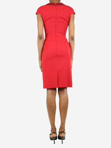 Christian Dior Red wool and silk midi dress - size UK 6