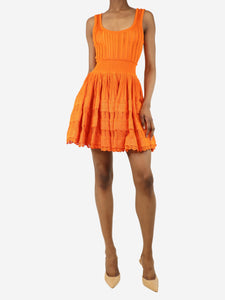 Alaia Orange Crinoline mini dress - size UK 8