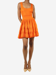 Alaia Orange Crinoline mini dress - size UK 8