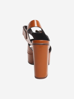 Tan platform sandals - size EU 38
