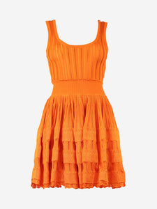 Alaia Orange Crinoline mini dress - size UK 8