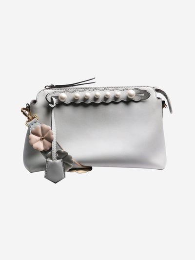 Grey Vitello Dolce Pearl Scalloped shoulder bag Shoulder bags Fendi 