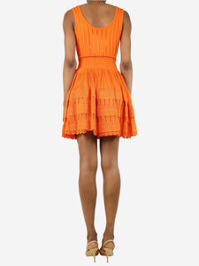 Alaia Orange Crinoline mini dress - size UK 8