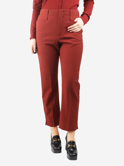 Red straight-leg suit trousers - size UK 12 Trousers Chloe 
