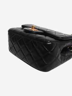 Black mini diamond-quilted lambskin Classic Single Flap bag