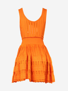 Alaia Orange Crinoline mini dress - size UK 8