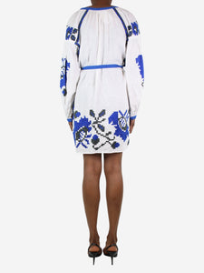 Vita Kin White embroidered belted dress - size XS