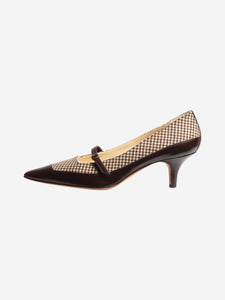 Manolo Blahnik Brown Houndstooth pumps - size EU 38.5