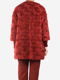 Red mohair coat - size UK 10 Coats & Jackets Isa Arfen 