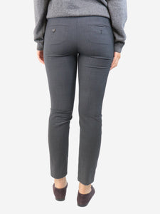 Brunello Cucinelli Grey wool-blend trousers - size UK 8