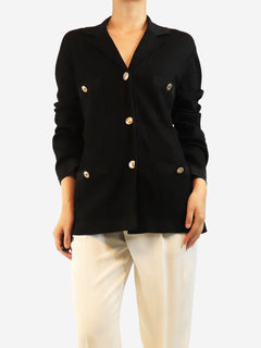 Black knit cardigan jacket - size UK 18 Knitwear Chanel 