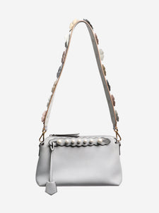 Fendi Grey Vitello Dolce Pearl Scalloped shoulder bag