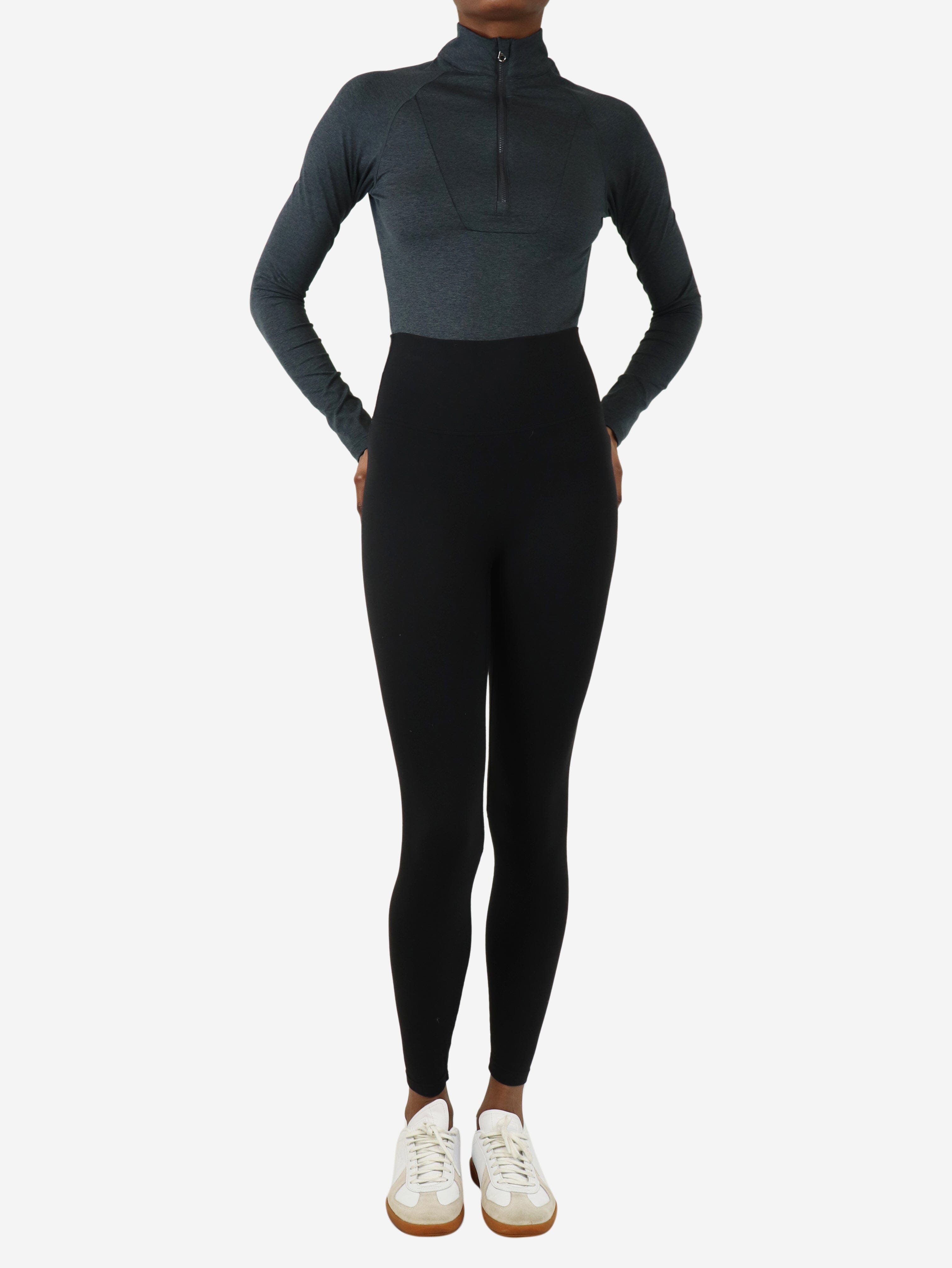Black high-waisted leggings - size S Trousers Nylora 