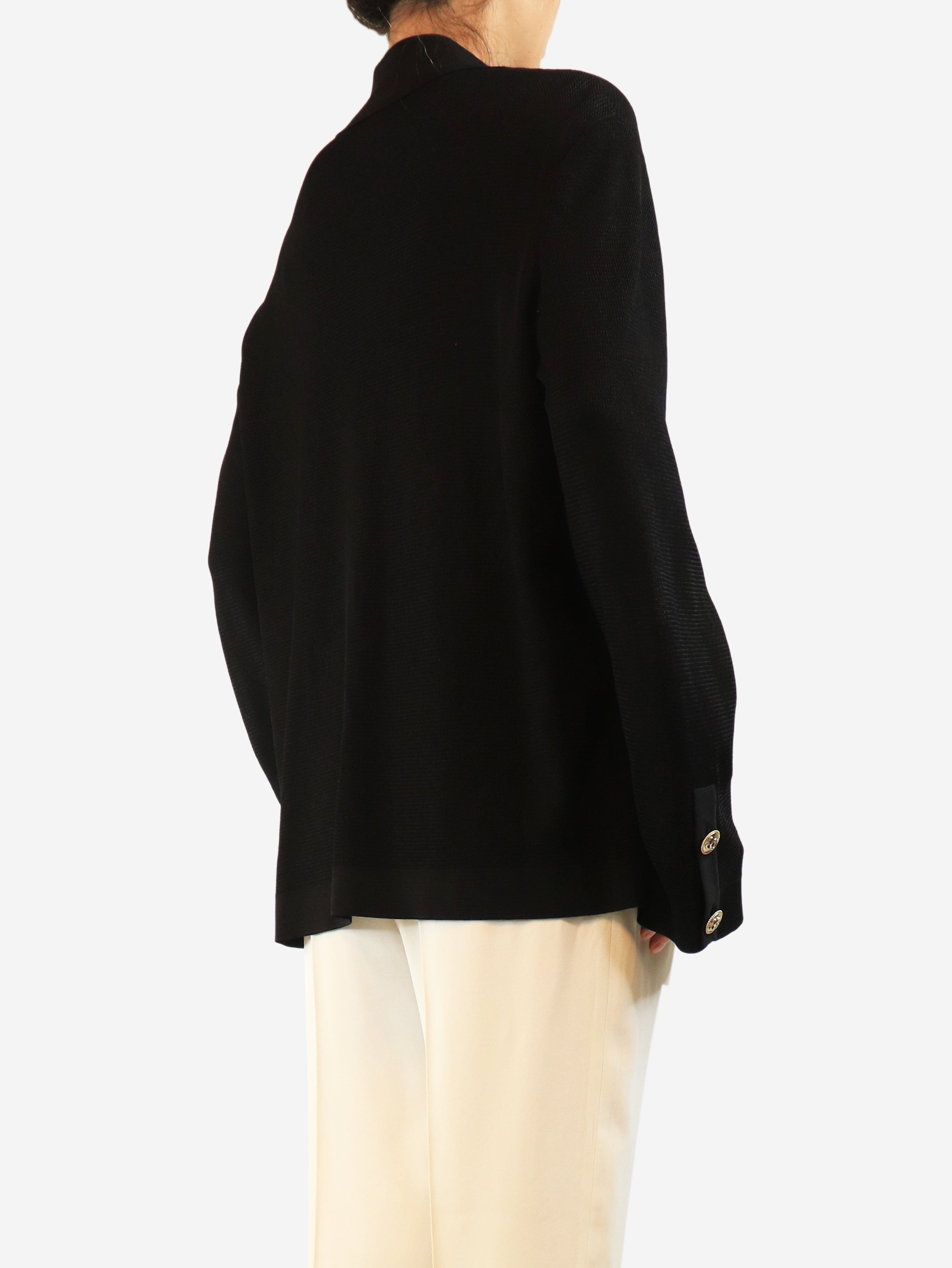 Black knit cardigan jacket - size UK 18 Knitwear Chanel 