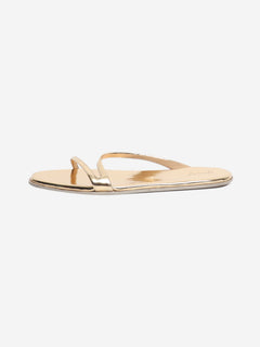 Gold patent sandals - size EU 40