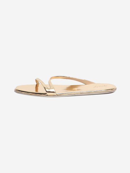 Gold patent sandals - size EU 40 product image