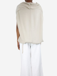 Rick Owens Neutral sleeveless silk top - size UK 6