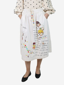 Mira Mikati White corduroy skirt - size EU 36