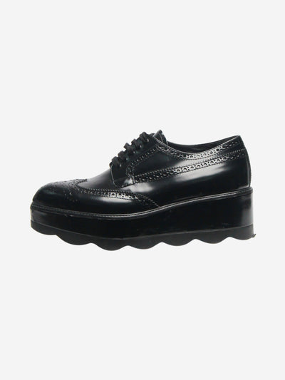 Black platform brogues - size EU 38 Flat Shoes Prada 