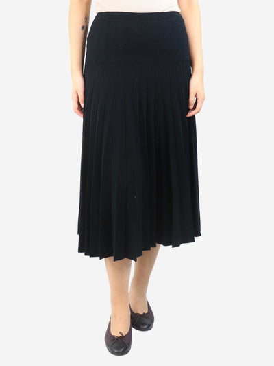 Black pleated knit midi skirt - size S Skirts Max Mara 