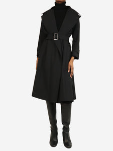 Rick Owens Black long shell coat - size UK 6