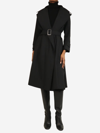 Black long shell coat - size UK 6 Coats & Jackets Rick Owens 