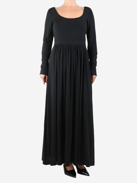 Black scoop-neck jersey dress - size UK 10 product image