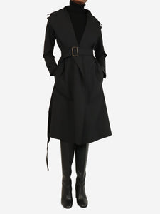 Rick Owens Black long shell coat - size UK 6