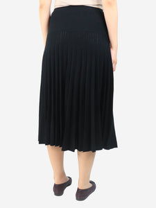 Max Mara Black pleated knit midi skirt - size S
