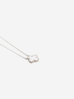 18k White gold Vintage Alhambra pendant Necklaces Van Cleef & Arpels 