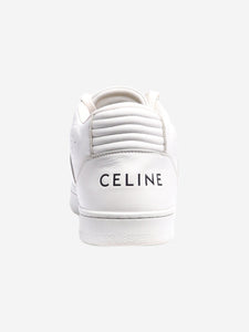 Celine White Ct-02 leather mid-top trainers - size EU 39