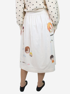 Mira Mikati White corduroy skirt - size EU 36