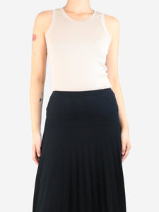 Brunello Cucinelli Neutral ribbed tank top - size L