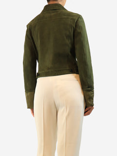 Iris & Ink Green suede jacket - size UK 10