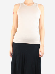 Brunello Cucinelli Neutral ribbed tank top - size L