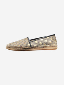 Gucci Brown monogram espadrilles - size EU 41.5