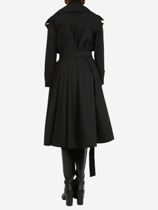 Rick Owens Black long shell coat - size UK 6