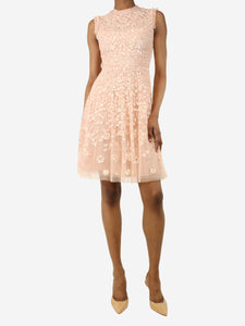 Needle & Thread Pink sequin-embellished mini dress - size UK 4