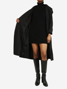 Rick Owens Black long shell coat - size UK 6