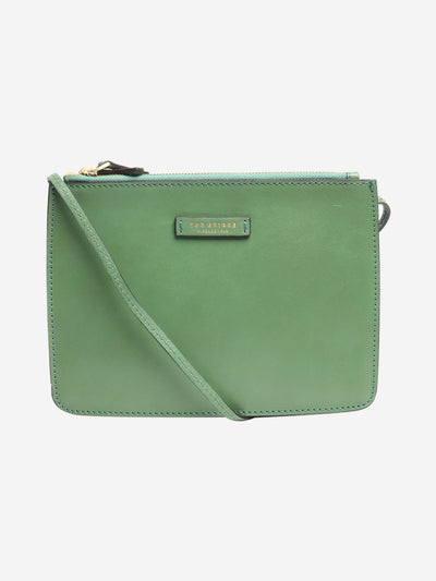Green leather pouch crossbody bag Cross-body bags The Bridge 