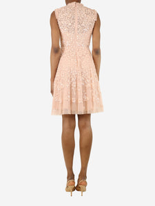 Needle & Thread Pink sequin-embellished mini dress - size UK 4