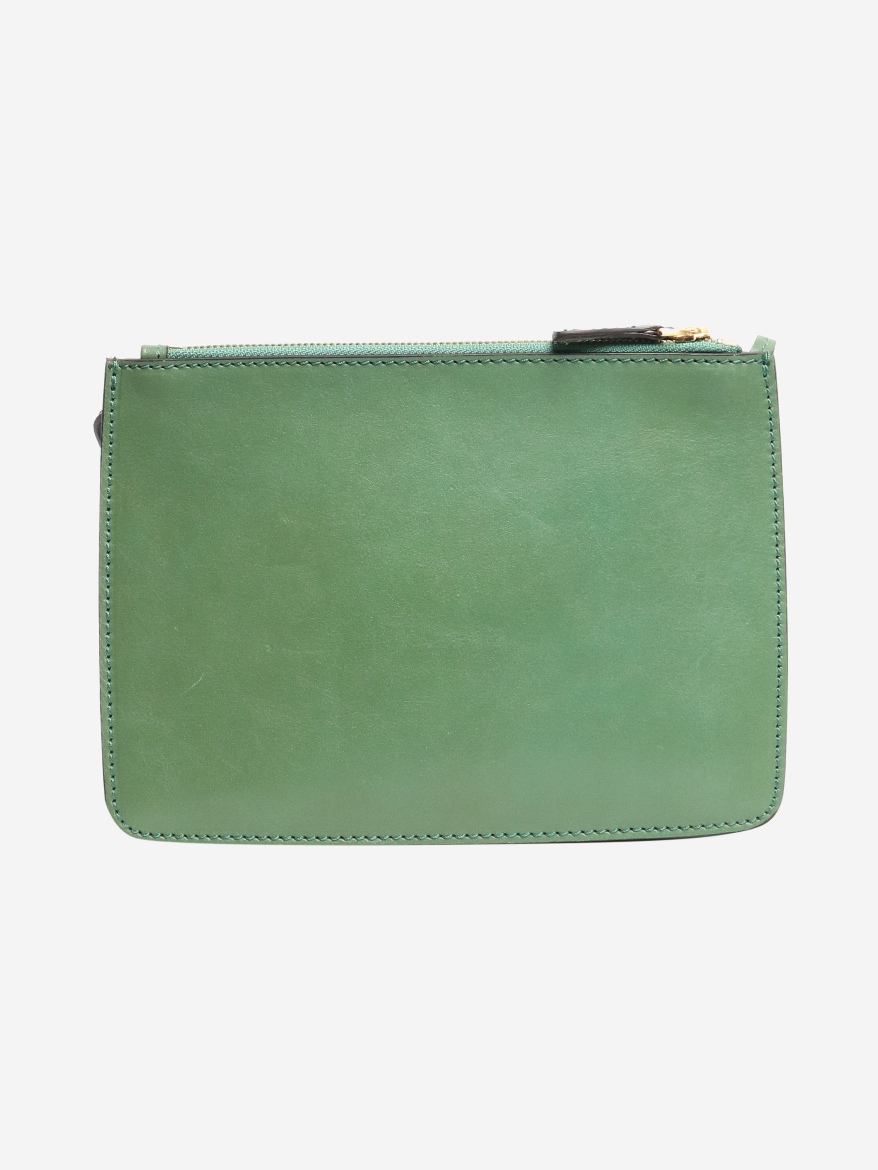 Green leather pouch crossbody bag Cross-body bags The Bridge 