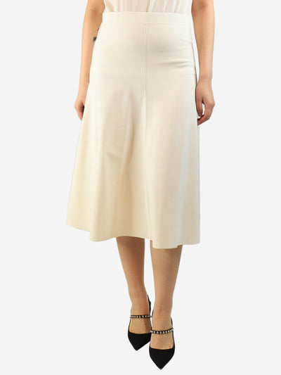 Cream midi skirt - size UK 14 Skirts Giorgio Armani 