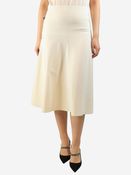 Cream midi skirt - size UK 14 product image