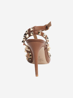 Brown rockstud pumps - size EU 37 (UK 4)