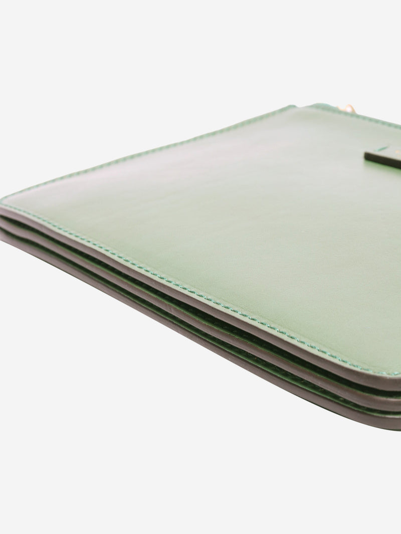 Green leather pouch crossbody bag Cross-body bags The Bridge 