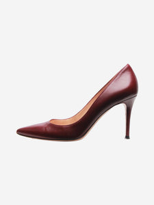 Gianvito Rossi Burgundy pointed-toe pumps - size EU 37.5