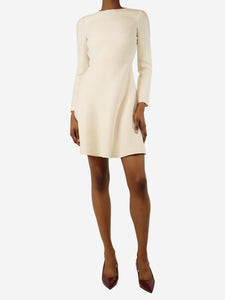 Valentino Cream panel-stitched mini dress - size UK 6