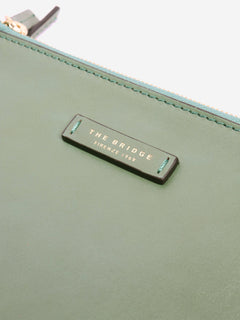Green leather pouch crossbody bag Cross-body bags The Bridge 
