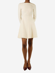 Valentino Cream panel-stitched mini dress - size UK 6